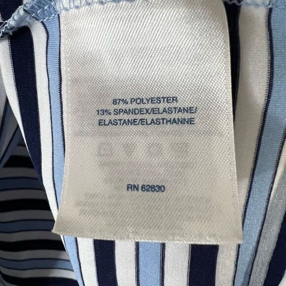 Lands' End Mens Blue‎ Polo Shirt Short Sleeve Stripes Traditional Fit XL - Picture 4 of 6